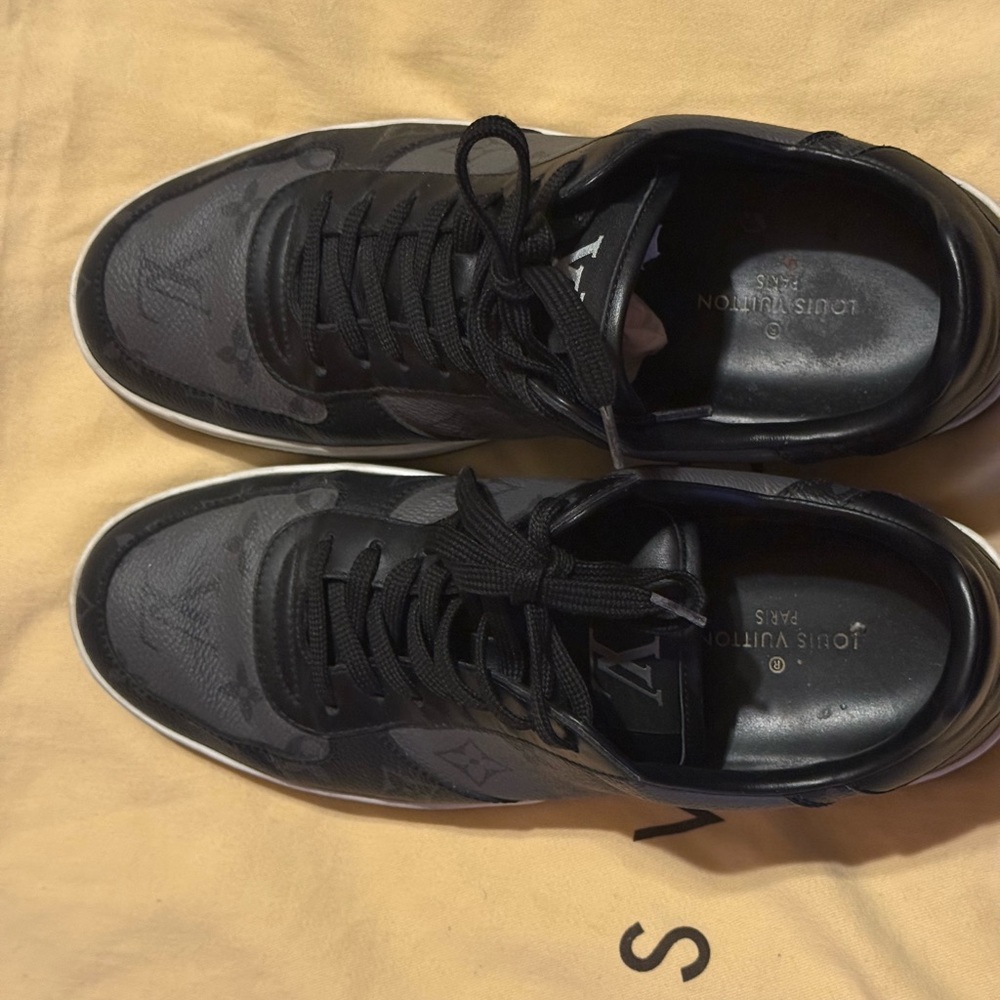 Louis Vuitton Black Monogram Sneakers for Men